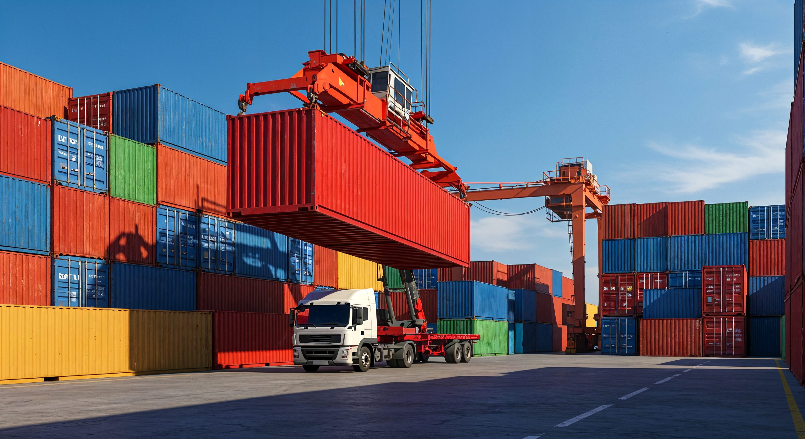 shipping-containers-being-loaded-onto-truck-port